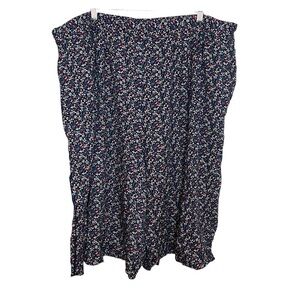 Vintage Maggie McNaughton Floral Culottes 28W Wide Leg Skirt Shorts
